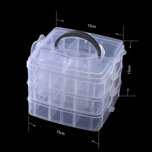 Низкая цена, 18 24 36 решетки, коробка для оборудования с разделителем, детали для инструментов, пластиковый ящик для хранения - Product Image 6