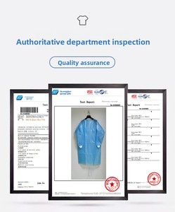 OEM Maßgefertigter Einweg-Isolationskittel Wasserdicht mit <span class=keywords><strong>Daumen</strong></span>öse Plastik-Isolationsschürze Großhandel - Product Image 6