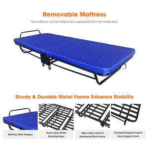 Letti pieghevoli comodi e portatili <span class=keywords><strong>90x200</strong></span> ripiegano mobili di sostegno forte arredamento per la casa <span class=keywords><strong>letto</strong></span> pieghevole mobile con ruote - Product Image 4