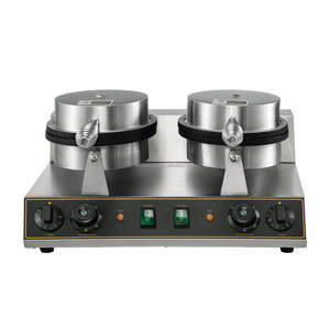 WeWork Kommerzieller Waffeleisen, Antihaftbeschichtet, 1200Wx2 Elektrischer Doppel-Rundwaffelautomat - Product Image 4