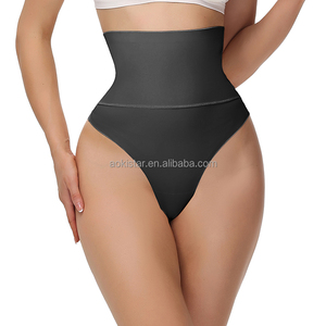 Hot-selling Women's <strong>High</strong> <strong>Waist</strong> Solid Color Shapewear Panty Comfortable Soft Sexy T-back Seamless <strong>High</strong>-Rise Body Shaper <strong>Thongs</strong> - Product Image 5