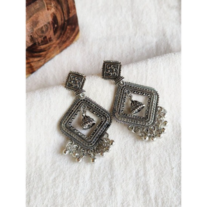 Pendientes de Araña Geométricos Vintage de Moda, Chapados en Plata, de Latón, Joyería Colgante para Boda de Mujer, a la Moda - Product Image 3