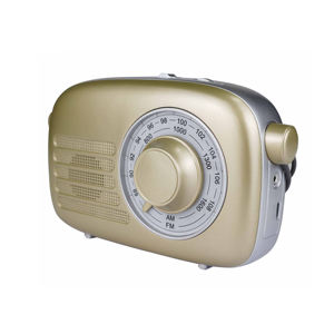 Radio AM FM Portátil Retro Dorada Personalizada, Sintonización Clásica con Puntero, Altavoz Integrado, para Decoración del Hogar y Regalo para Personas Mayores - Product Image 2