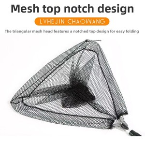 Grande épuisette télescopique triangulaire <span class=keywords><strong>automatique</strong></span> en alliage d'aluminium blanc, pliable, de 1,1 m à 2,1 m - Product Image 5