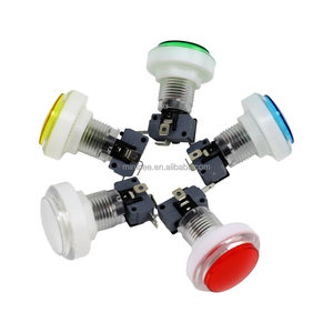 Bouton d'arcade de 45 mm, console de jeu vidéo de type machine de basket-ball, interrupteur de commande lumineux, accessoires de clé transparente, type boxe - Product Image 2