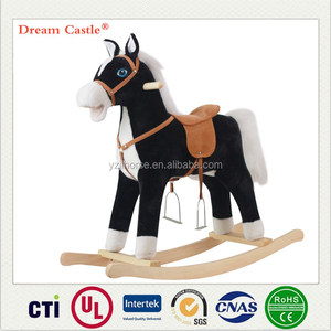 O ODM do OEM bebê caçoa o passeio de madeira de balanço do cavalo animal de pelúcia - Product Image 5