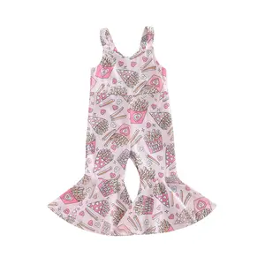 2023 Valentine's Day Baby Girl Clothes Love Heart Print Jumpsuit One Piece Romper Kids Valentine Rompers