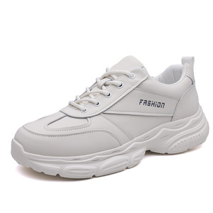 Baskets Chunky en Cuir Véritable à Bout Rond et Lacets, Plateforme Amortie, pour Hommes, Décontractées, de Course, d'Extérieur et Tendance - Product Image 5