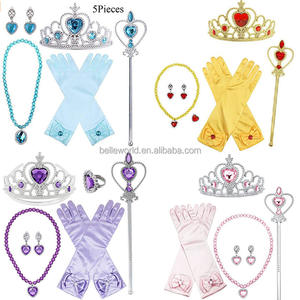 Ensemble de diadèmes personnalisés BELLEWORLD pour filles, ensemble de boucles d'oreilles collier couronne de princesse pour enfants de 11 ans - Product Image 2