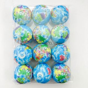 Custom Logo Manufacturer Children's Sports Toy Pinball <b>Model</b> Pressure Ball PU <b>Foam</b> Sponge Elastic Stress Relief Globe 6.3cm - Product Image 2
