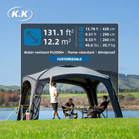 Kawagebo Kamp (KK) 13.8' X 9.5' Gonflable 12.2 ㎡   Tente de camping légère et pliable pour les voyages et le rangement