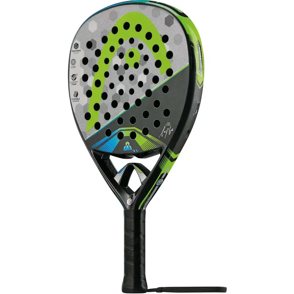 Padel set raket tenis, permukaan serat karbon dengan memori EVA Flex busa Core Padel ringan