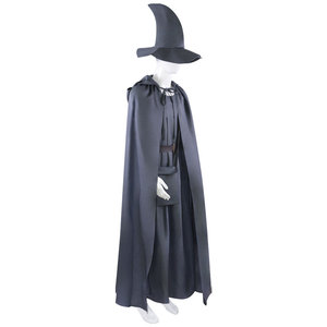 Disfraz de mago Gandalf, conjunto de 5 uds., disfraz de algodón para hombre, disfraz de fiesta de Halloween para adultos - Product Image 4