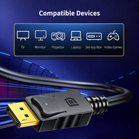 Câble DP vers HDMI SIPU 4K de qualité supérieure avec connecteurs plaqués or, gaine en PVC, certifié CE, pour moniteur et lecteur DVD