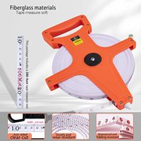 Mètre ruban en fibre de verre de 100 m, enrouleur ouvert, rétractable, longue portée