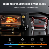 Bols en verre borosilicate personnalisés et en gros avec couvercles en silicone pour une fermeture hermétique au micro-ondes, idéaux pour un usage domestique