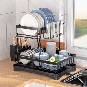 <span class=keywords><strong>Platos</strong></span> <span class=keywords><strong>de</strong></span> cocina <span class=keywords><strong>para</strong></span> el hogar <span class=keywords><strong>de</strong></span> 2 capas, almacenamiento <span class=keywords><strong>de</strong></span> utensilios, tendedero, <span class=keywords><strong>fregadero</strong></span> desmontable, <span class=keywords><strong>escurridor</strong></span> <span class=keywords><strong>de</strong></span> <span class=keywords><strong>platos</strong></span> - Product Image 1