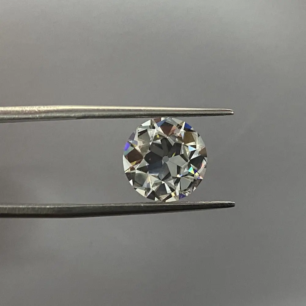 Old European Cut Round White D VVS Lab Criado Moissanite Diamante para Fazer Anel De Casamento