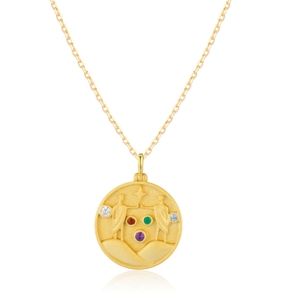 Loveher Jewelry lujo Retro moda Gemini <span class=keywords><strong>Capricornio</strong></span> cáncer Zodiaco collar 925 latón plateado para uso General no es fácil de desvanecer - Product Image 5