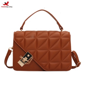 Retro Solid Color PU 3D Diamond Grid <b>Small</b> Bag Fashion Crossbody Bag Mini Designed <b>Handbag</b> for Women RTS Bulk Mixed Order - Product Image 1