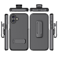 Coque personnalisée en gros pour iPhone 17 18 avec support et étui holster à clip 360°