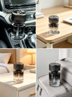 Petit purificateur d'air portable en verre, diffuseur d'huiles parfumées USB pour voiture, chambre, maison, bureau, tableau de bord