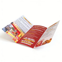 Brochures pliables personnalisables A3/A4/A5 en papier couché 157g pour la promotion des magasins d'alimentation