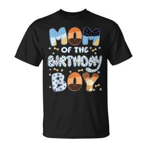 T-shirt élégant pour l'anniversaire des garçons et décorations de fête en famille, tenue de maman et de papa pour les occasions spéciales des enfants - Product Image 1