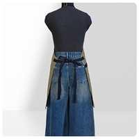 Tablier en toile japonais réutilisable pour le nettoyage, vêtements de travail pour femmes, cuisine et restauration, café, service de restauration