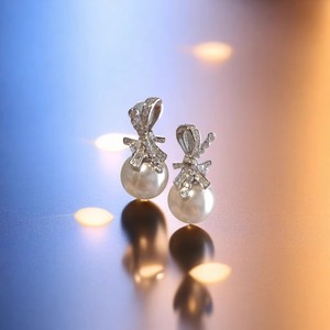 WENCHI 10874 Clous d'oreilles en argent S925, accessoires de perles DIY tendance avec support vide pour perles de 9-11 mm pour femmes - Product Image 4