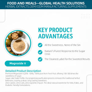 Extrait <span class=keywords><strong>de</strong></span> fruit du moine <span class=keywords><strong>de</strong></span> qualité alimentaire 1-50% Mogroside V Édulcorant naturel <span class=keywords><strong>sans</strong></span> calories Keto-Friendly Remplacement du <span class=keywords><strong>sucre</strong></span> - Product Image 2