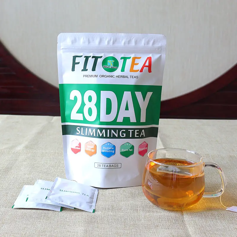 Produk baru fit tea 28 hari teh pelangsing herbal Cina penurunan berat badan teh pelangsing