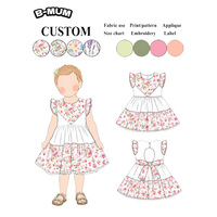 Jolie robe jaune et blanche à fleurs de pissenlit, patchwork, manches flottantes, ourlet festonné en dentelle, tenue d'été, 2-12 ans, livraison rapide