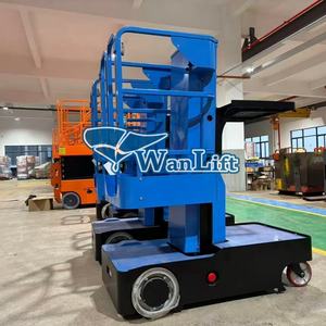 Plataforma Elevadora de Canasta Wanlift Estándar del Reino Unido de 3m 5m, Autopropulsada, Recolector de Pedidos, Elevador Eléctrico de un Solo Mástil - Product Image 1