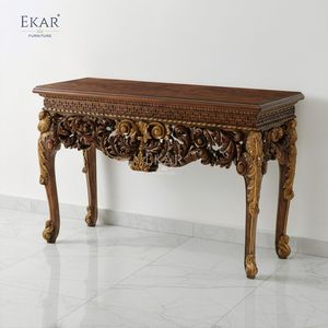 Meubles EKAR |   <span class=keywords><strong>Console</strong></span> de salon <span class=keywords><strong>baroque</strong></span> dorée Sovereign Heritage pour les grands entrées - Product Image 2