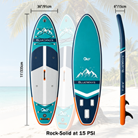 Planche de paddle gonflable Rocky Ridge 335x91x15cm, largeur 36 pouces, capacité 397lbs, kit DWF, usine OEM CE BSCI