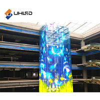L'écran transparent extérieur d'OEM LED a mené l'écran de visualisation en verre transparent facile à installer