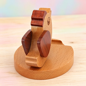 Soporte para Teléfono de Madera Hecho a Mano, Base Antideslizante, Estilo Europeo, Decoración para el Hogar, Organizador de Escritorio, Madera de Haya, Logotipo Personalizado - Product Image 4