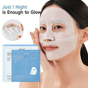 Masque en tissu aux herbes à prix abordable, 4 pièces/paquet, anti-rides, raffermissant, hydratant, soin de beauté, masque en tissu au collagène bio éclaircissant - Product Image 2