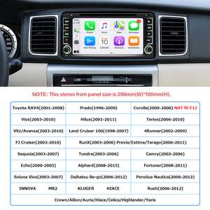 Autoradio DVD CD pour <span class=keywords><strong>Toyota</strong></span>, écran tactile intégré, double DIN, Bluetooth, USB, <span class=keywords><strong>SD</strong></span>, FM, compatible Apple CarPlay et Android Auto sans fil - Product Image 4