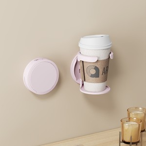 Folding Wall Mounted Cup Holder Single No <b>Drill</b> Coffee Storage Rack For Office Desk Home Dormitory Use - Product Image 1