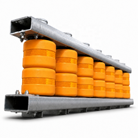 Barrière de sécurité routière en polyuréthane EVA à rouleaux, haute résistance aux impacts, rotative, galvanisée à chaud, anti-collision
