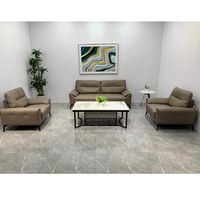 Ensemble de canapés de bureau en cuir PU, design modulaire, trois places, éponge haute densité, écologique, moderne, pour la maison, le bureau, l'hôtel, le salon