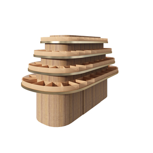 Góndola circular de madera para tienda de dulces, estantería de madera para supermercados - Product Image 5