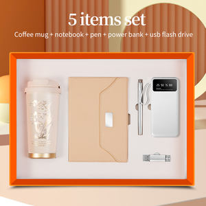 VIP özelleştirilebilir kurumsal hediye seti 5 in 1 kupa dizüstü kalem güç bankası ve iş için USB Flash sürücü - Product Image 4