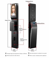 IP67 Waterdicht 6085 Insteekslot Vingerafdruk Tuya App WiFi Camera Sleutelloos Kaart Digitaal Houten Deur Video Intercom Slim Slot Code