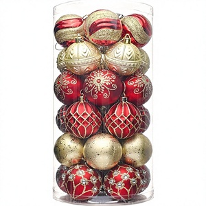 Set di Decorazioni Natalizie Valery Madelyn, 30 Palline da 236 Pollici Rosse e <span class=keywords><strong>Oro</strong></span>, Infrangibili, a Forma di Sfera, Decorazioni di Lusso per <span class=keywords><strong>Albero</strong></span> di Natale - Product Image 1