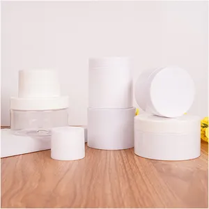Atacado Novo Produto Vazio Plástico PET 50g 120g 200g Branco PET Plástico Cosméticos Creme Container Face Cream Jar