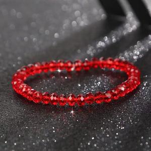 Austrian <b>Beaded</b> Crystal Bangle <b>Bracelet</b> with Natural Stone Adjustable Size Simple and <b>Fashionable</b> Unisex Jewelry Gift - Product Image 2