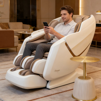 Fauteuil de massage SL-Track 5 sections 128 cm, détection automatique de la posture, pétrissage des tissus profonds, mobilier moderne pour la maison